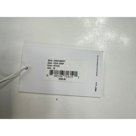 Edwin Pixie Crop 9" Mid Rise Skinny Jeans Ritual Color‎ Size 32 - Picture 14 of 15